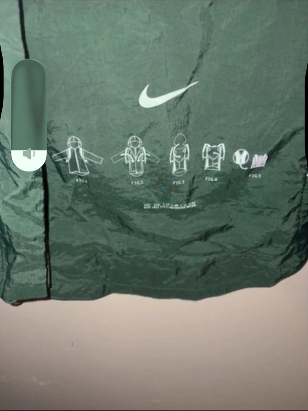 Nike Kids Green Hooded Raincoat